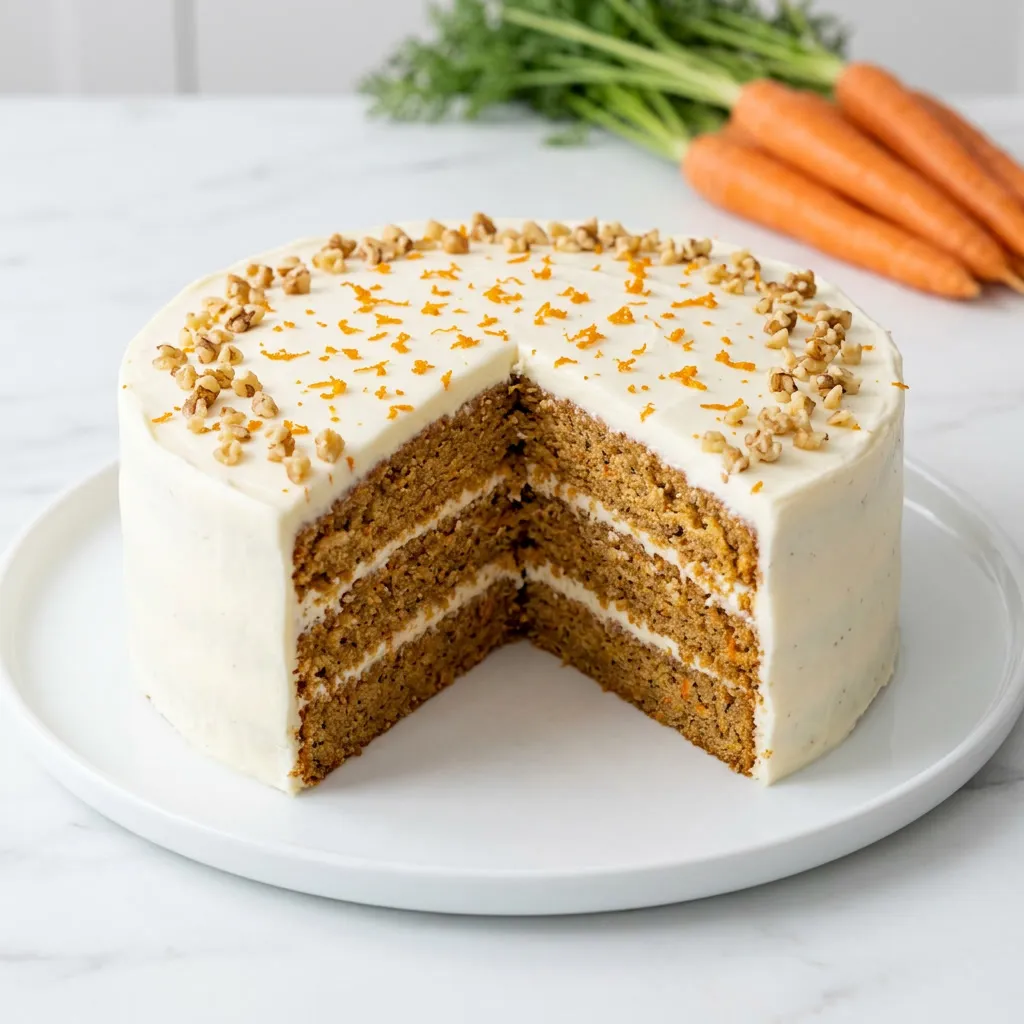 Porción de torta Carrot Cake